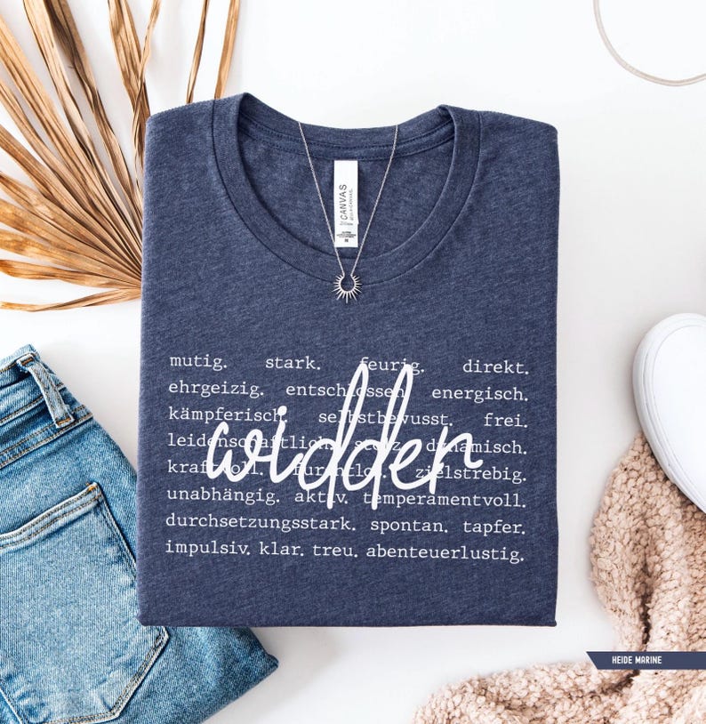 aries zodiac shirt bella canvas, widder sternzeichen tshirt märz april geburtstag, astrology gift shirt for aries woman