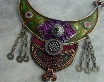 Painted Metal Necklace
