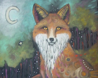 Playful Fox Pastel Painting