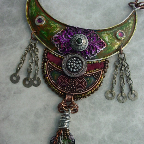 Painted Metal Necklace