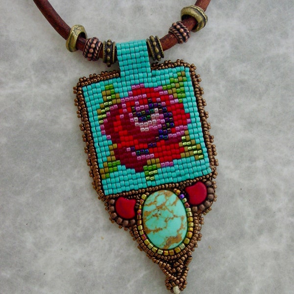 Loom Work Rose Necklace