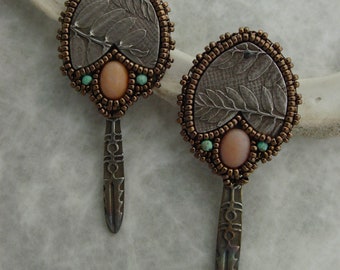 White copper Earrings