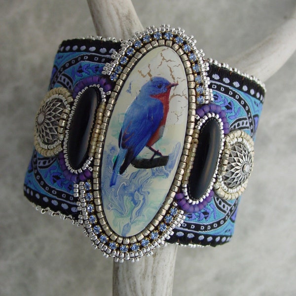 Bird Cuff on Ribbon