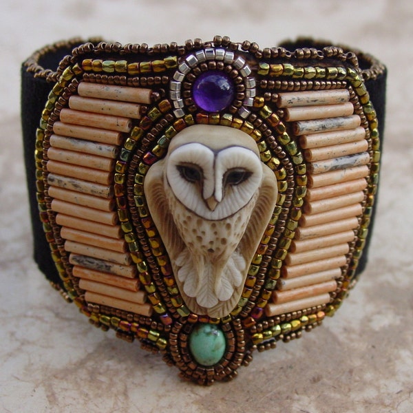 Reserved for Pamela Owl Cuff Bracelet