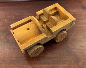 Vintage Handcrafted Wooden Toy Car!