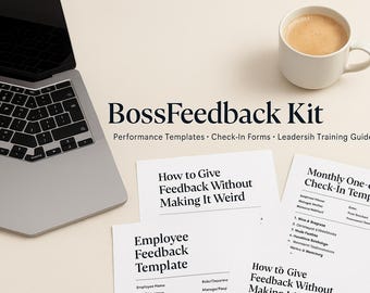 Kit de retroalimentación para propietarios de pequeñas empresas/plantillas de retroalimentación para empleados, formularios de registro individual, miniguía de liderazgo (PDF)