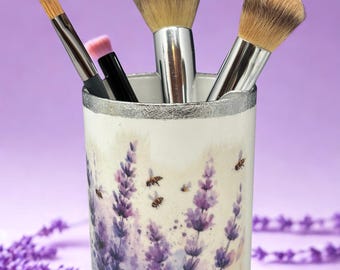 Lavender Design Vanity Makeup Brush or Pencil Holder
