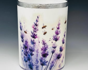 Lavender Design Vanity Makeup Brush or Pencil Holder