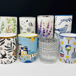 Artistic Acrylic Makeup or Pencil Cup Organizer Unique Patterns for Vanity and Desk Decor