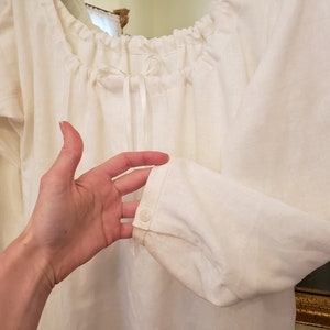 Historical Style Linen Chemise or Nightgown Made to order