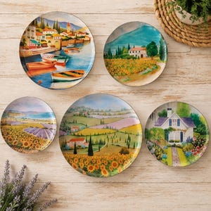 Decorative floral wall display plates - Etsy 日本