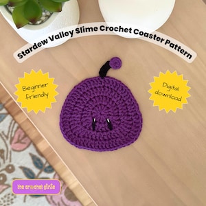 DIGITAL DOWNLOAD - Stardew Valley Slime Crochet Coaster Pattern
