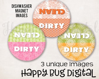 Dishwasher Magnet Bilder - 2,625 ""Kreise für 2,25" Buttons SOFORTIGER DOWNLOAD ."