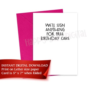 Geburtstag Grußkarte DIGITAL DOWNLOAD ONLY