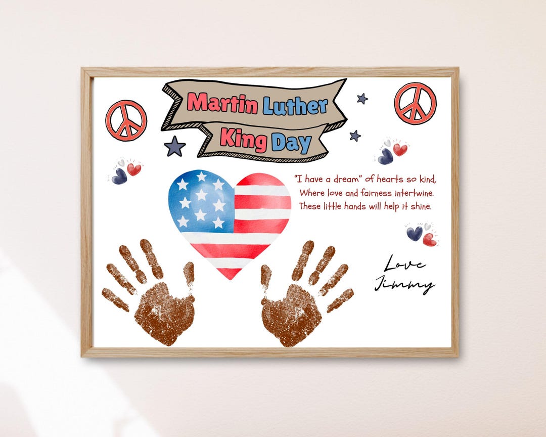 MLK Day Handprint Craft: Black History Month Kids Art Project ...
