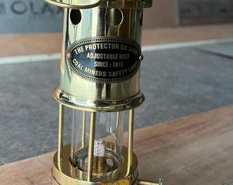 Solid Brass Oil Nautical Hanging Wall and Desk Table Lamp 7 Inch