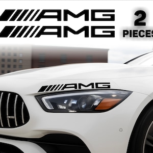 2x AMG Racing Decals for Mercedes – 28cm Performance Vinyl Stickers for Car Body Panels.