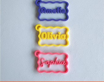 Portachiavi con nome personalizzato: targa, etichetta per borsa personalizzata, file di stampa 3D (download digitale STL)