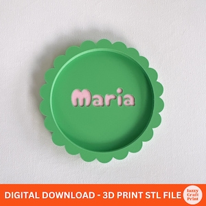 Archivo STL imprimible en 3D para posavasos personalizados: posavasos personalizados para decoración de escritorio (descarga digital)