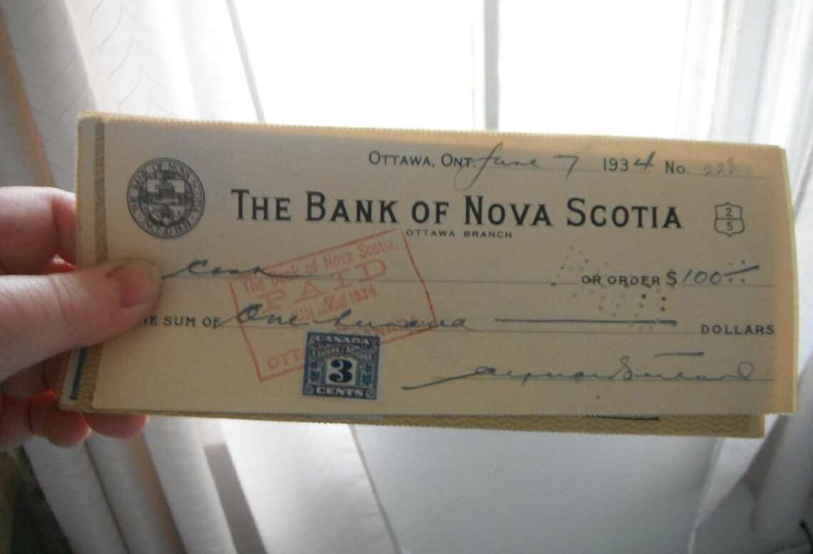 Retro Cheque Junk Journal Vintage Cancelled Cheque Check Lot 10 Pieces Paper ...