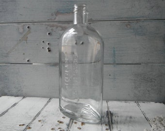 Fellows empty  bottle embossed large bottle collectible clear bottle screw top bottle letter P