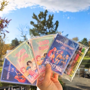 Mini COLORING Book- Mini index cards  K-Pop Demon Hunter  | Party Favors | Kids Activity Sheets | Birthday Treat Bags