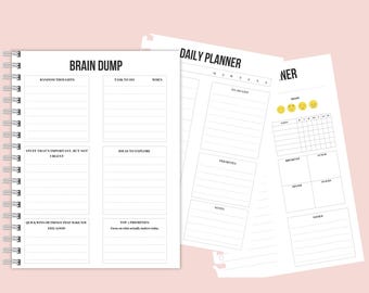 ADHD Brain Dump - Daily Planner - Printable To-Do List - Focus Worksheet - Digital Journal for iPad |-Mental Declutter Tool