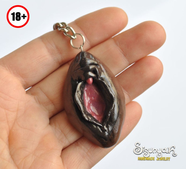 Black Vagina Keychain/ Necklace - Mature content - Adults only - Gifts for ...