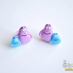 Barbapapa-oorbellen chirurgisch staal - cadeaus voor haar