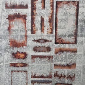 Rusty Bits: Cinta PET sin cortar de 7 cm × 100 cm