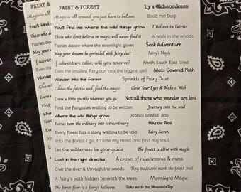 Fairy & Forest : Sticker Quotes *Uncut*
