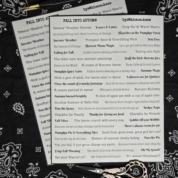 Fall Into Autumn : Sticker Quotes
