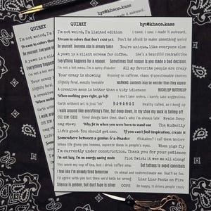 Quirky : Sticker Quotes