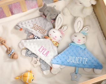 Copertina personalizzata per neonati, Coperta personalizzata per neonati, Peluche personalizzato per neonati, Copertina di sicurezza per neonati, Regalo per baby shower, Regalo per neomamma