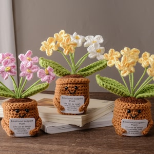 Crocheted Forget Me Not Potted Plant - Etsy