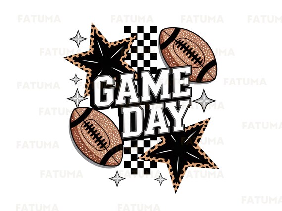 Game Day Football PNG, Retro Checkered Football Png, Touchdown Season, Football Game Day PNG, Football Shirt Png, Game Season Png, Shirt Png