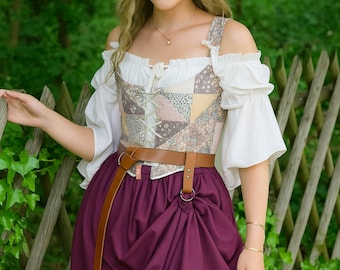 Falda medieval de senderismo, soporte de falda de cuero renacentista para cosplay, trajes de Ren Faire