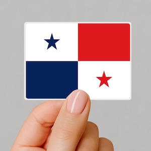 Panama Flag Sticker, Waterproof Vinyl