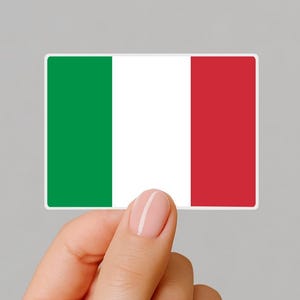 Italian Flag Sticker, Italy Flag Sticker, Waterproof Vinyl