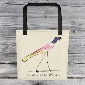 Bolso de mano con pájaro Runcible caprichoso de Edward Lear