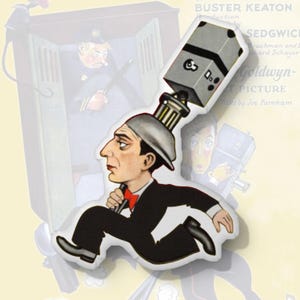 Buster Keaton Custom-shaped pillow