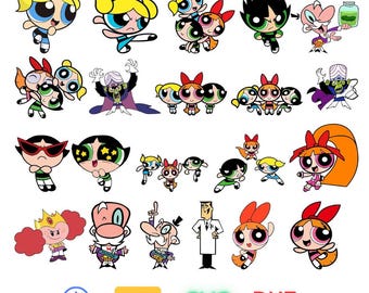 Powerpuff Girls Svg Bundle, Powerpuff Girls Png, Powerpuff Clipart, Powerpuff svg,Digital Download Bundle Svg, Eps, Png