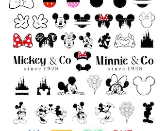 Pacote SVG do Mickey Mouse com cabeça em camadas, camiseta de aniversário SVG, arquivos SVG de caneca Tumbler para Cricut, arquivos SVG para Cricut, para Silhouette