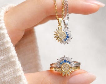 Day and Night Celestial Friend/Couple Necklaces