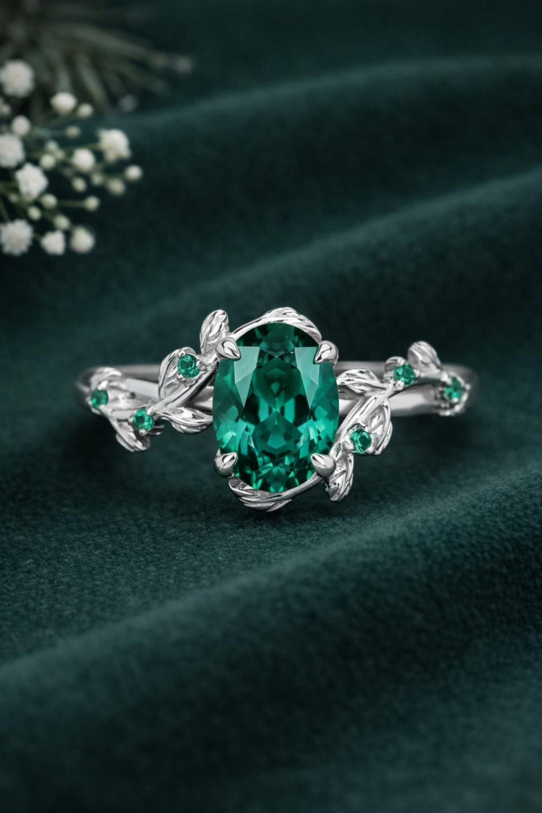 Fourth Wing Tyrrendor Ring • Empyrean Series • Emerald Jewelry