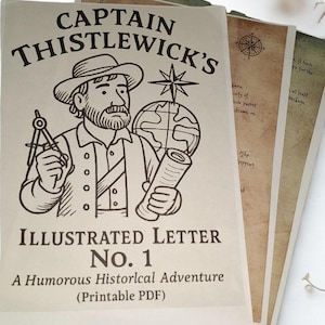 Carta Ilustrada nº 1 do Capitão Thistlewick – Uma Aventura Histórica Humorística (PDF para impressão)