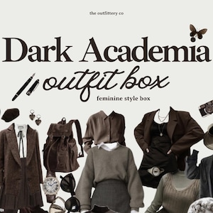 Dark Academia Mystery Thrifted Outfit Box | Scholar-Goth Wardrobe | Standard or Premium | Sizes XS-2X