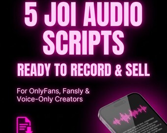 JOI Audio Scripts Bundle für OnlyFans | 5 NSFW Vokabeln mit Variationen und einer kommerziellen Lizenz
