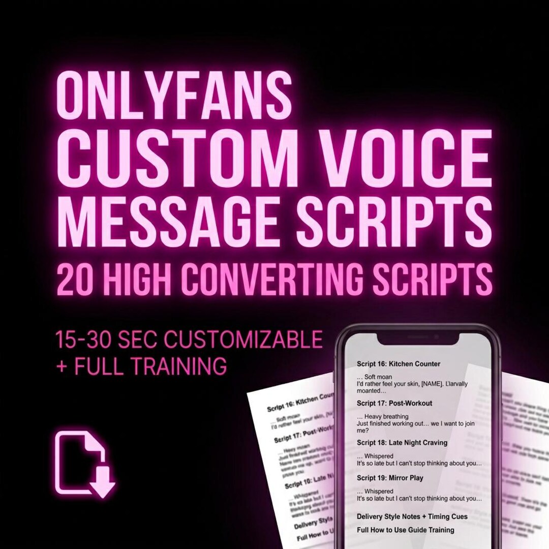 Onlyfans Voice Message Scripts: 20 Say My Name Customs Bundle (PDF) - Etsy