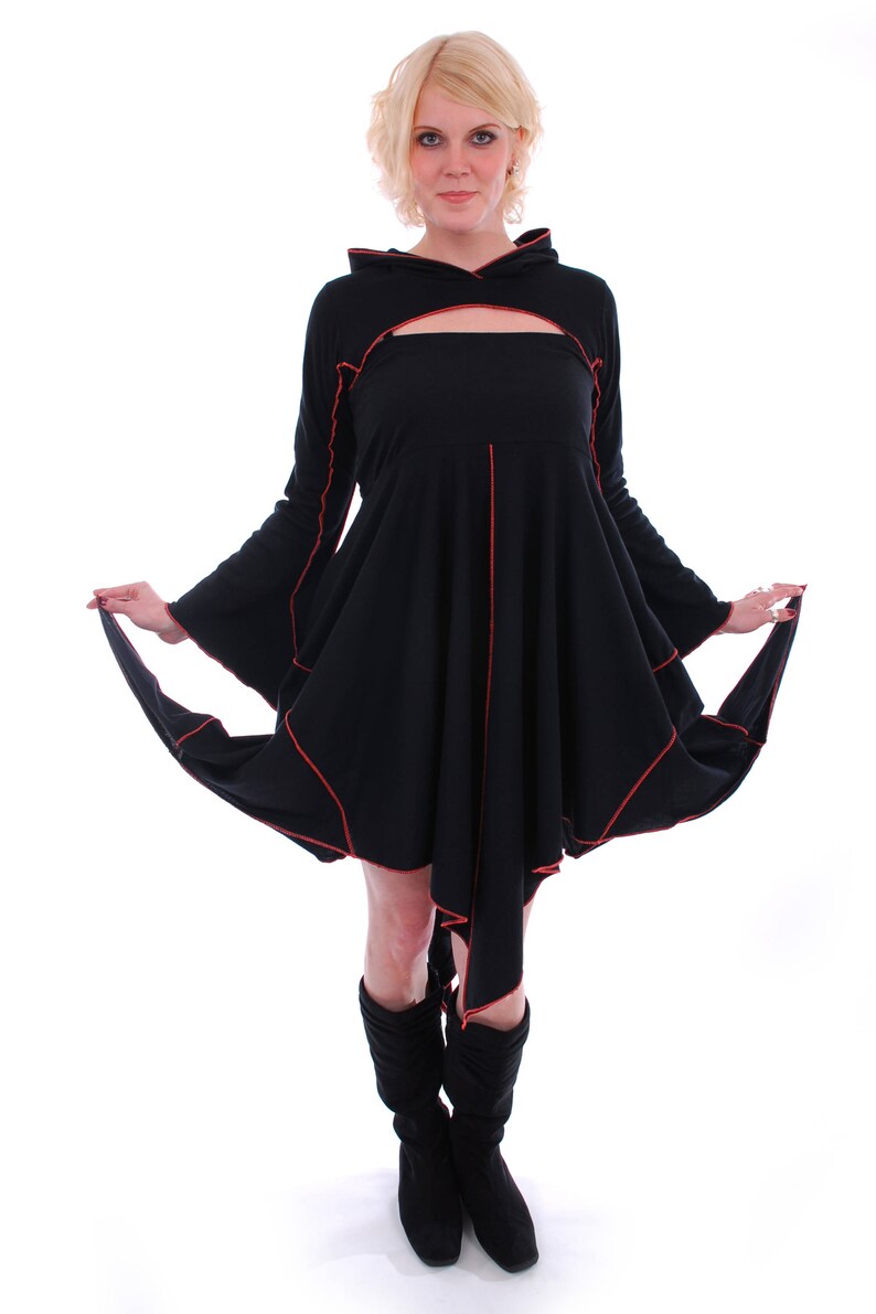 long dress plus size dress purple dress Baby Doll Dress technodolly handkerchief hem dress made to measure dress ladies dress